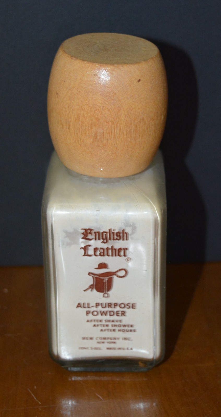 VTG ENGLISH LEATHER AFTER SHAVE TALC ALL-PURPOSE POWDER 5 oz. NEW FULL USA