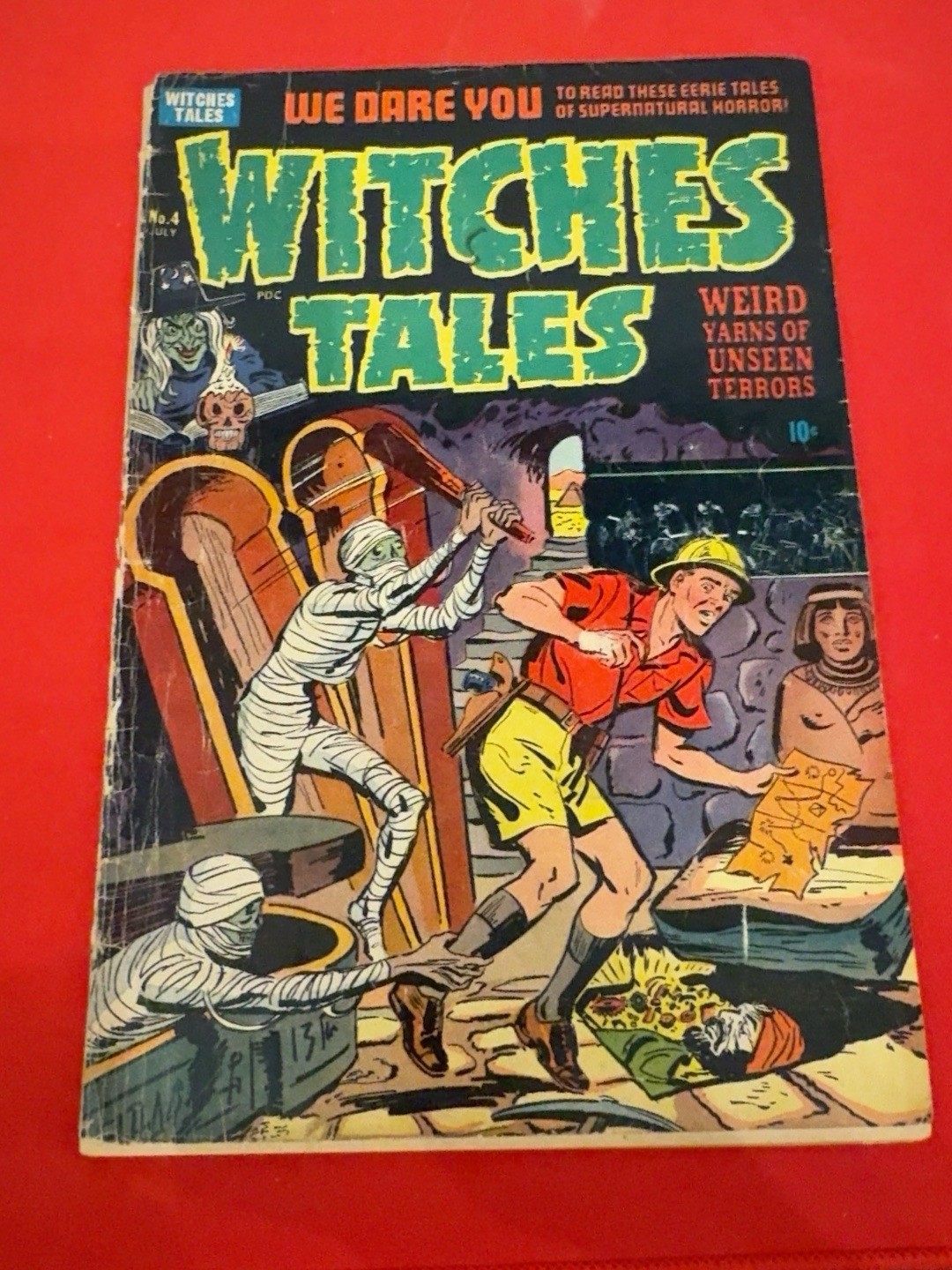 Witches Tales #4 1951 Harvey Pre-Code Horror Mummy Cover Bob Powell Golden Age