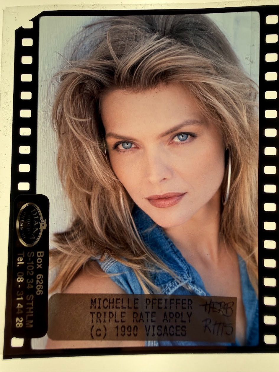 MICHELLE PFEIFFER - Rare Original Press Photo Transparency by HERB RITTS 1990