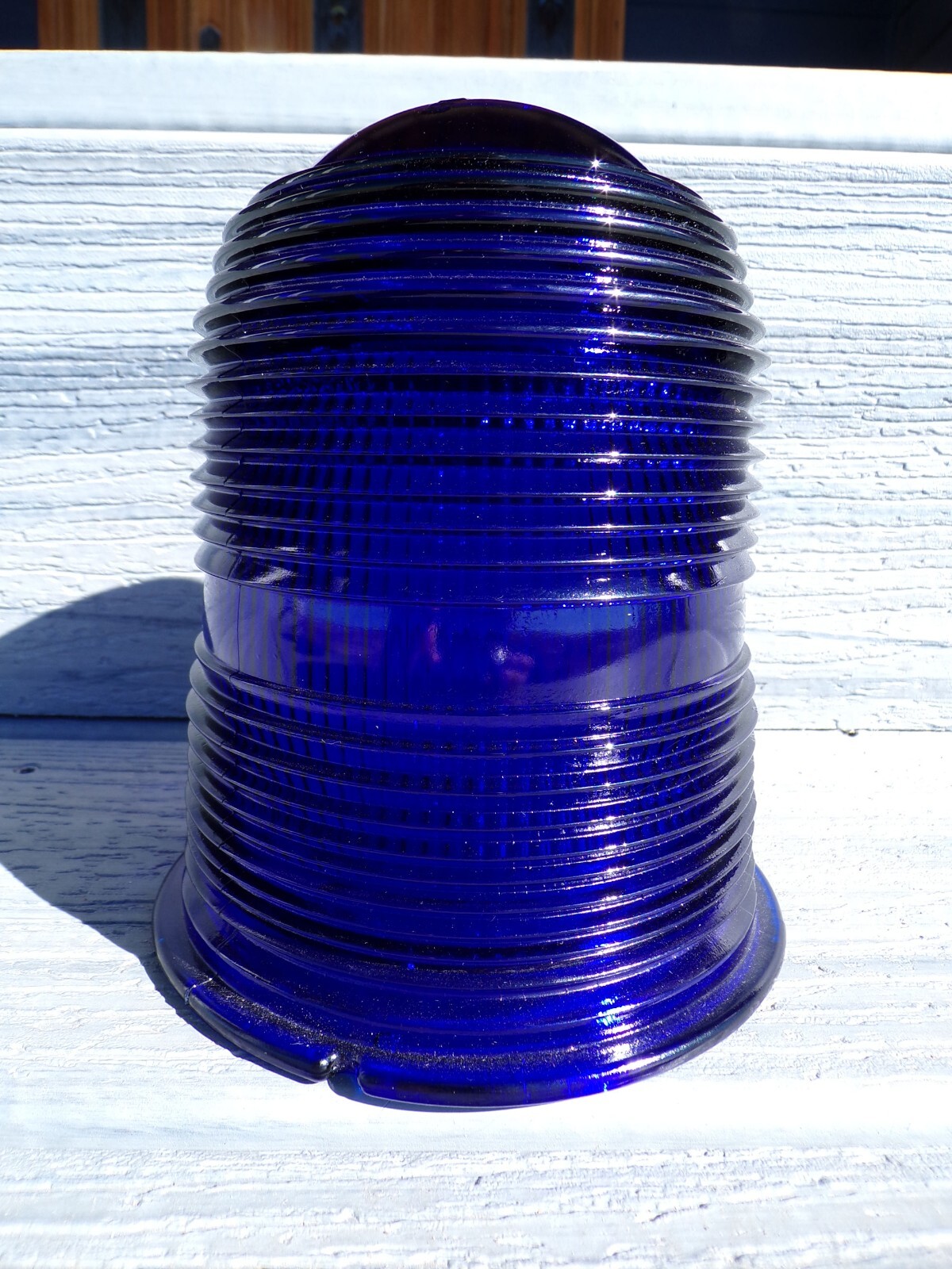 Crouse Hinds Cobalt Blue Airport Runway Glass Globe Markers Light Cover Lens