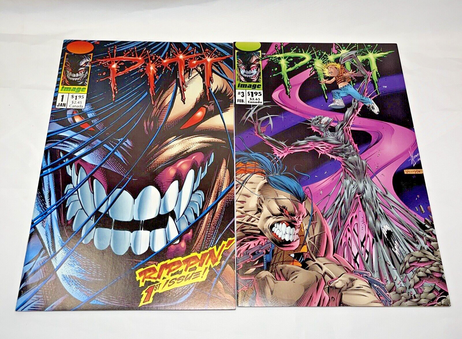 1993 Pitt #1 and #3  Image Comics - Lot of 2 Issues
