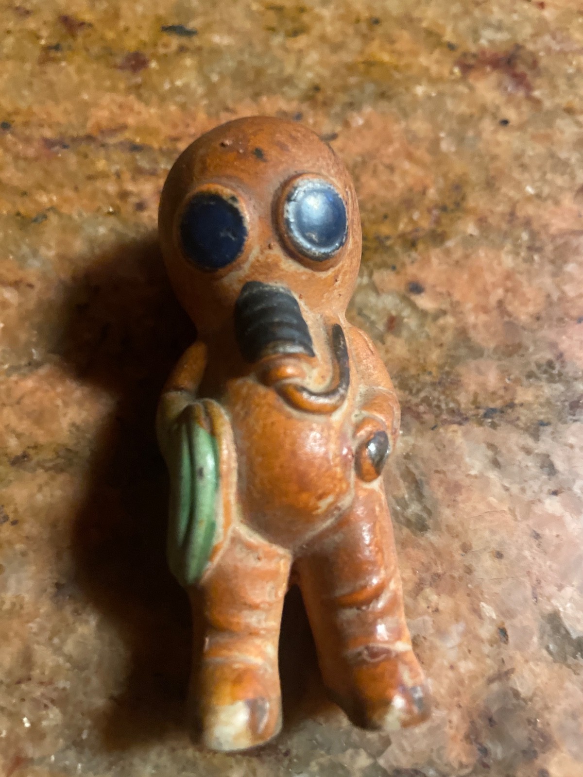 Vintage 1940\'S DEEP SEA DIVER ALIEN CERAMIC 3” FIGURE MADE IN JAPAN