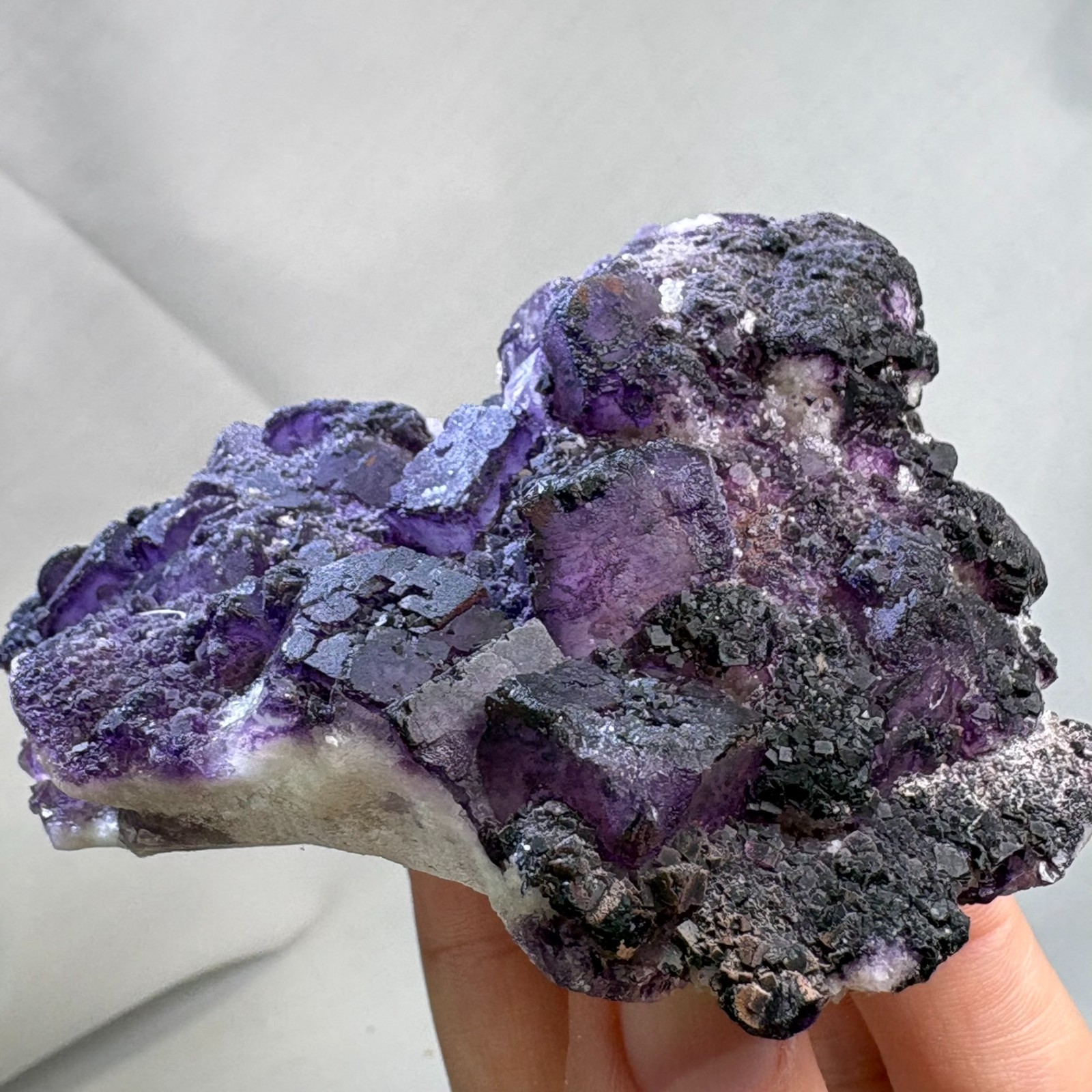 Large Phantom Fluorite Cluster Natural Crystal Specimen Raw Mineral Heal Reiki