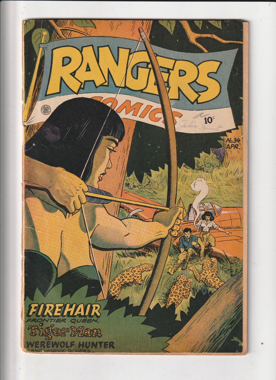 RANGERS COMICS #34 (Fiction House, 1947) G ~ FIREHAIR