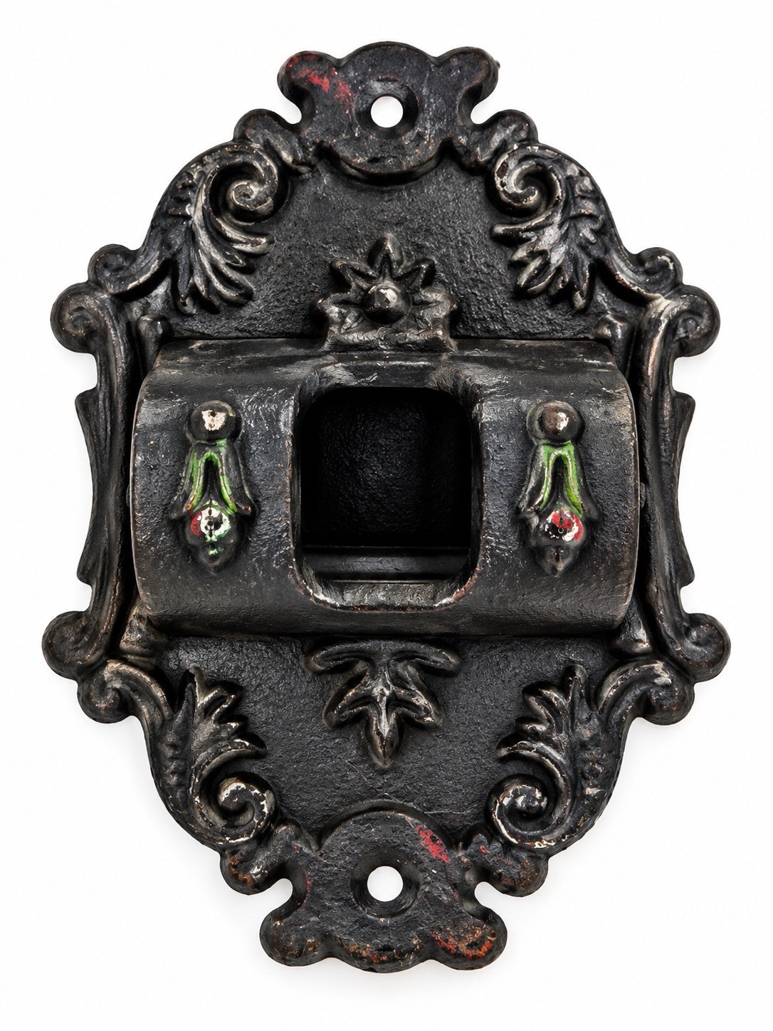 Vintage Wilton Cast Iron Ornate Wall Mount Match Holder or Accessory
