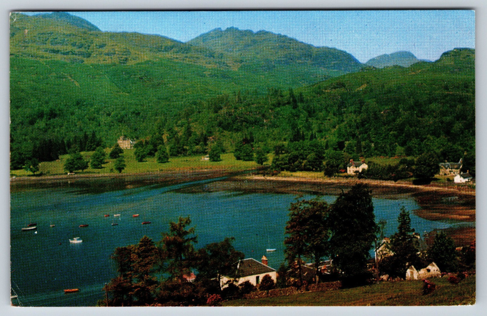 Coastal village, Argyll and Bute, Scotland, Vintage Postcard Coastal village, Argyll and Bute, Scotland, Vintage Postcard
