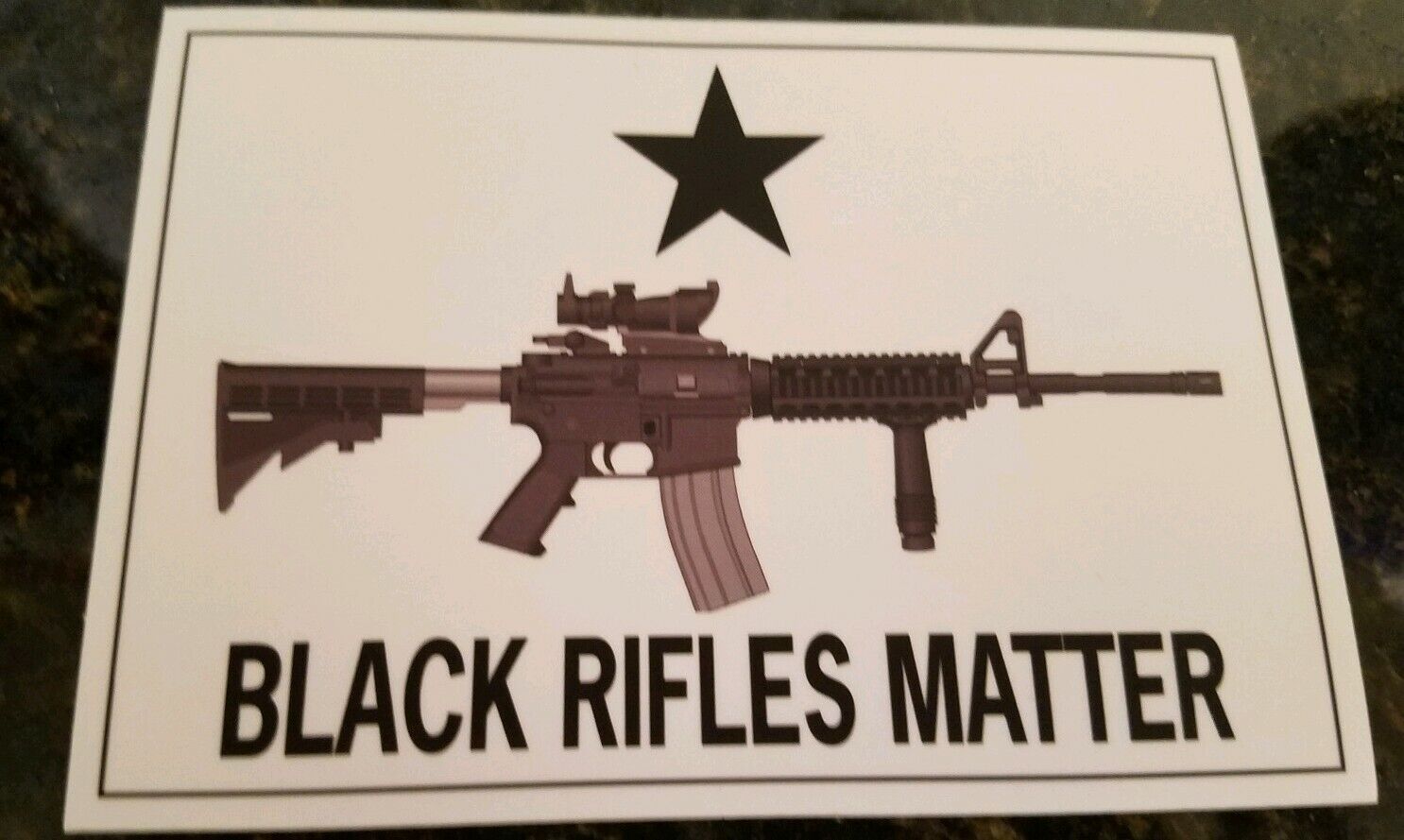 Black Rifles Matter Sticker BLM Parody Pro 2nd Amendment Pro Gun TRUMP 2024