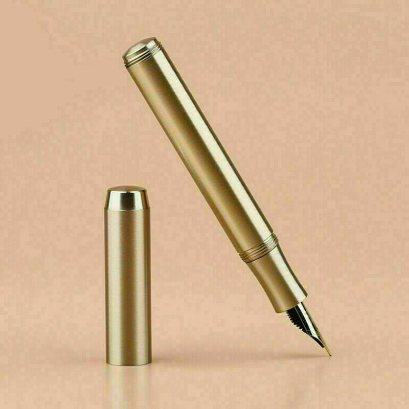 Latest Brass Fountain Pen Iridium Fine Nib 0.5mm Office Writting Pen Gift