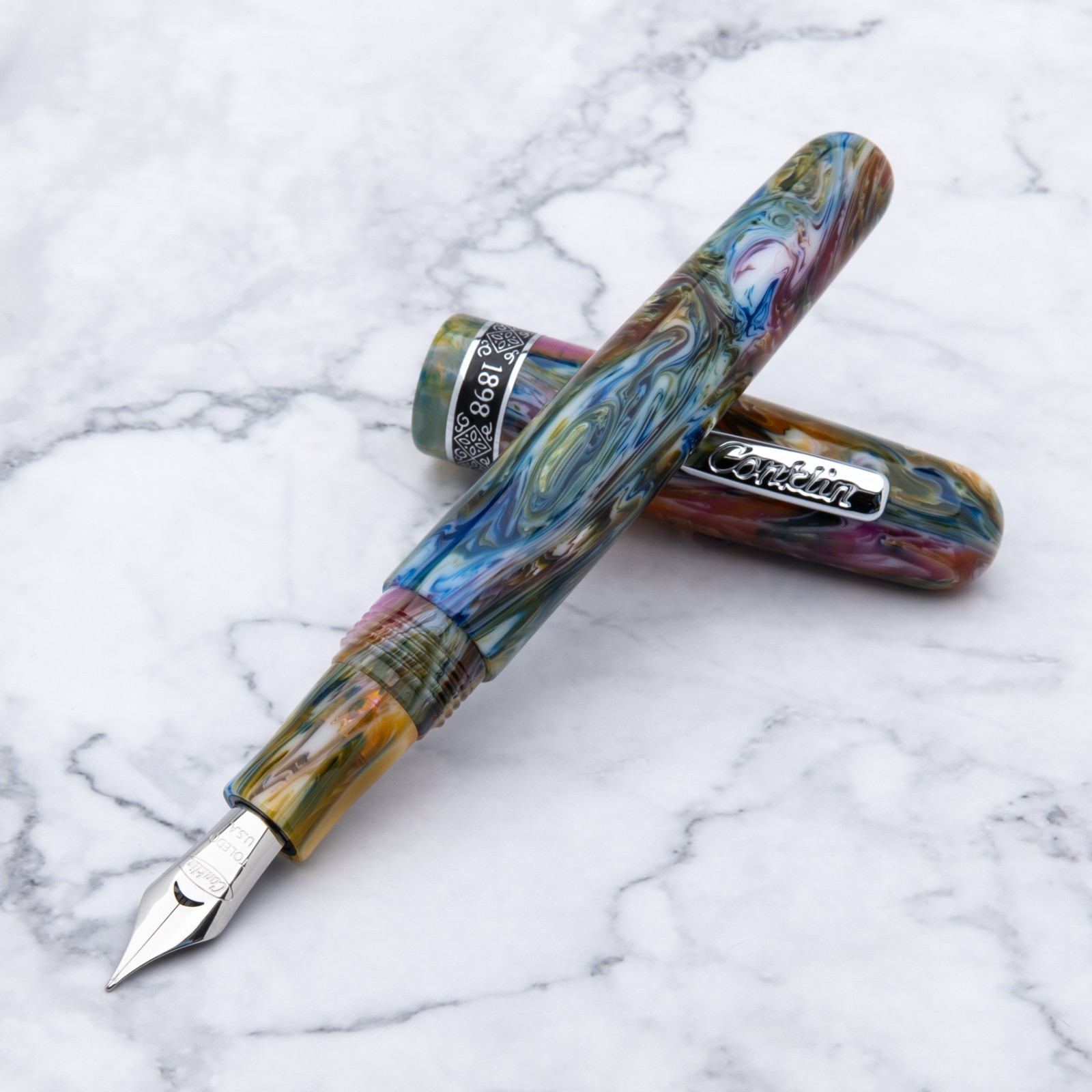 Conklin Misto 1898 Green Fountain Pen Mint Luxury Gift Box Special Mixed Resin