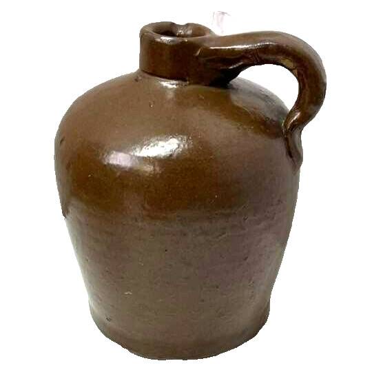 Red Wing Pottery Minnesota Stoneware Whiskey Jug  Primitive Salt Glaze Brown