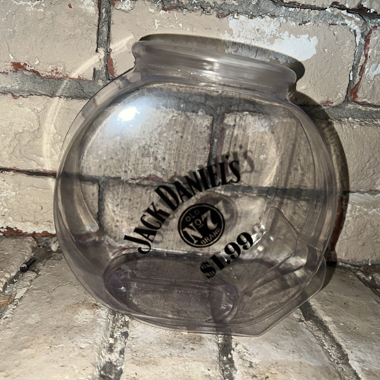Jack Daniels Plastic Fishbowl. 7 Inch By 7 Inch.   USA 🇺🇸