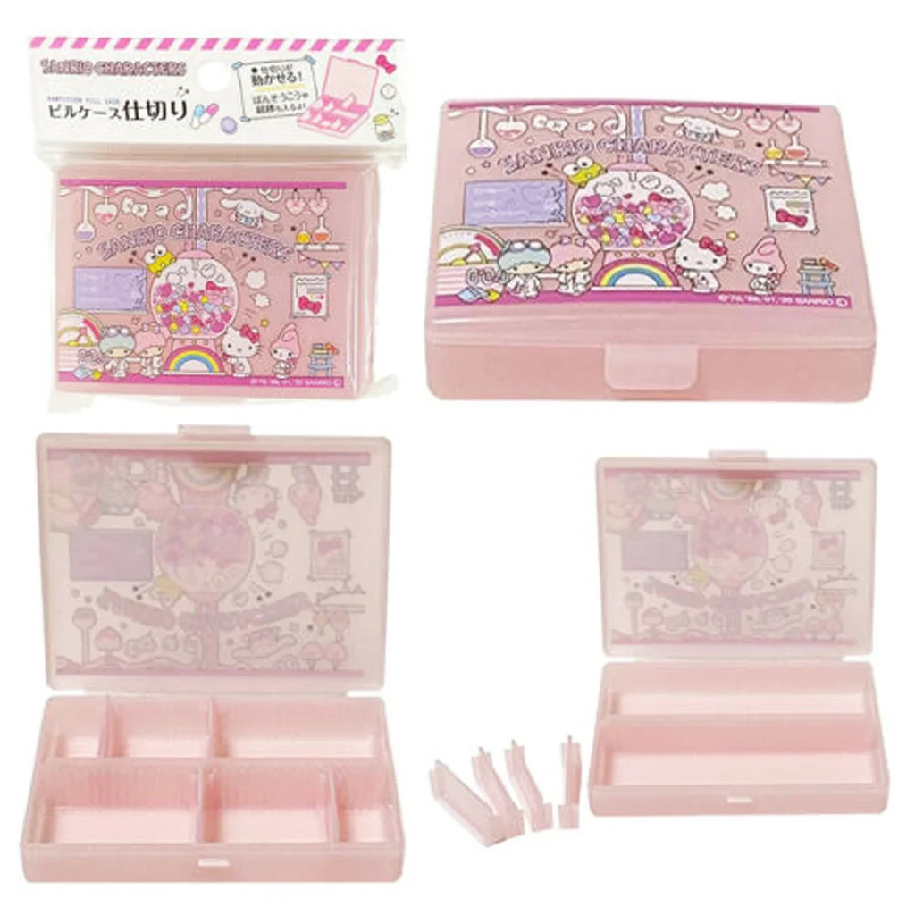 Daiso Compact Travel Pill Case Sanrio Characters Japan New 3\ Daiso Compact Travel Pill Case Sanrio Characters Japan New 3\