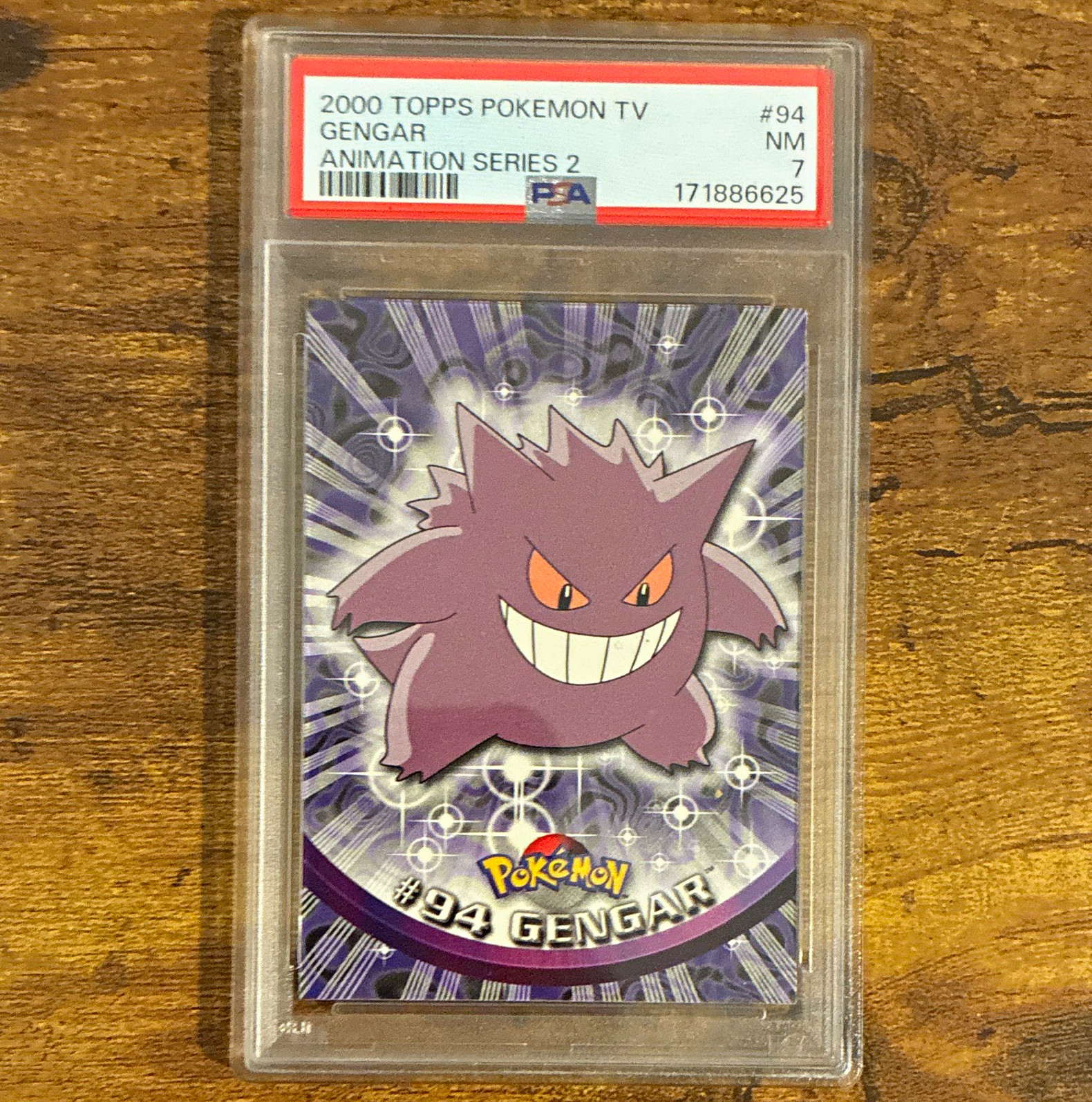 Topps 2000 Pokémon TV Animation Series 2 Gengar #94 PSA 7 English