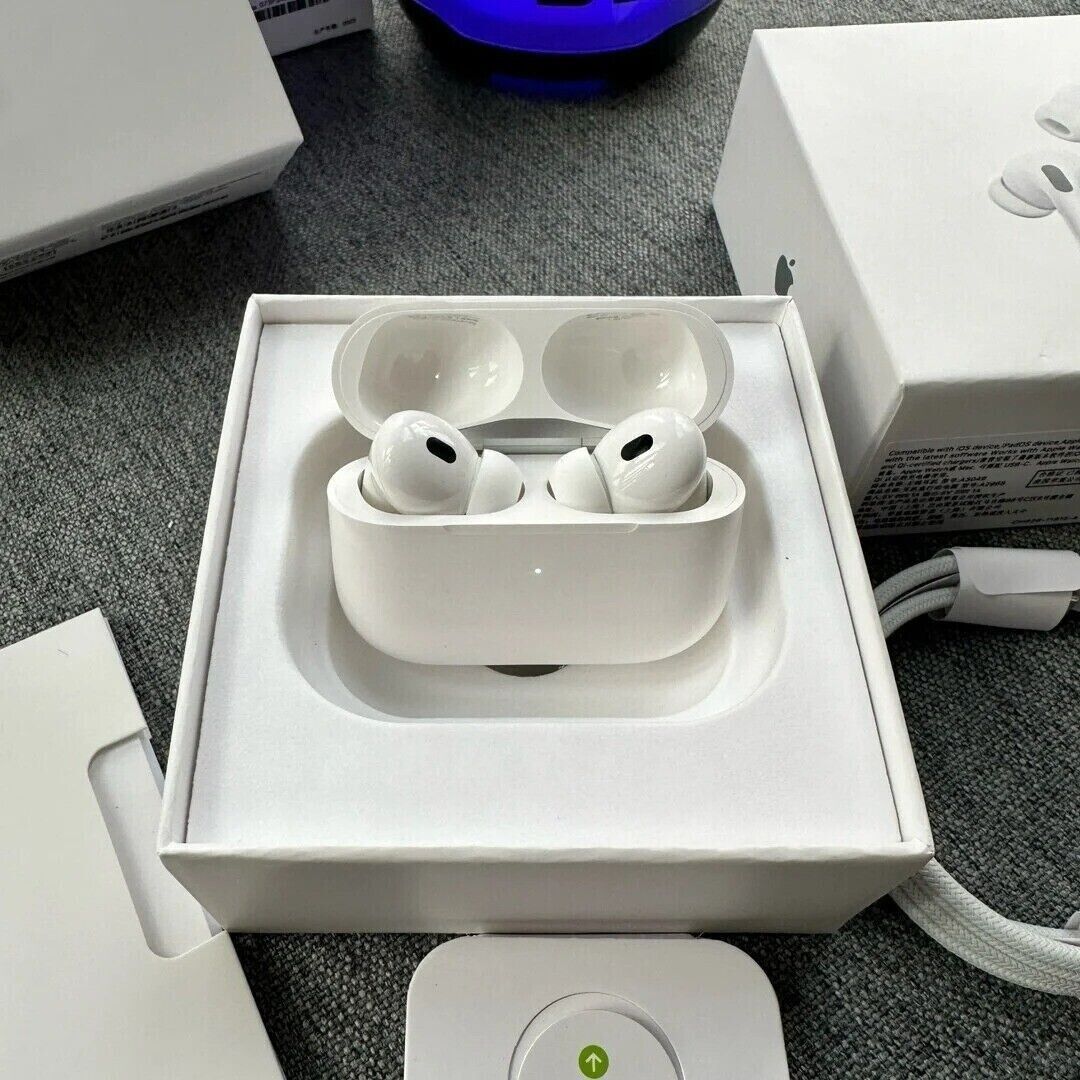 Apple AirPods Pro 2nd Generation with MagSafe Wireless Charging Case - White&USA