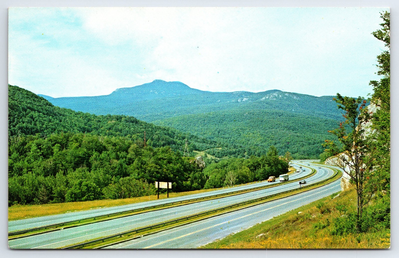 Interstate 89 Between Montpelier & Burlington Vermont Postcard #1786 Interstate 89 Between Montpelier & Burlington Vermont Postcard #1786