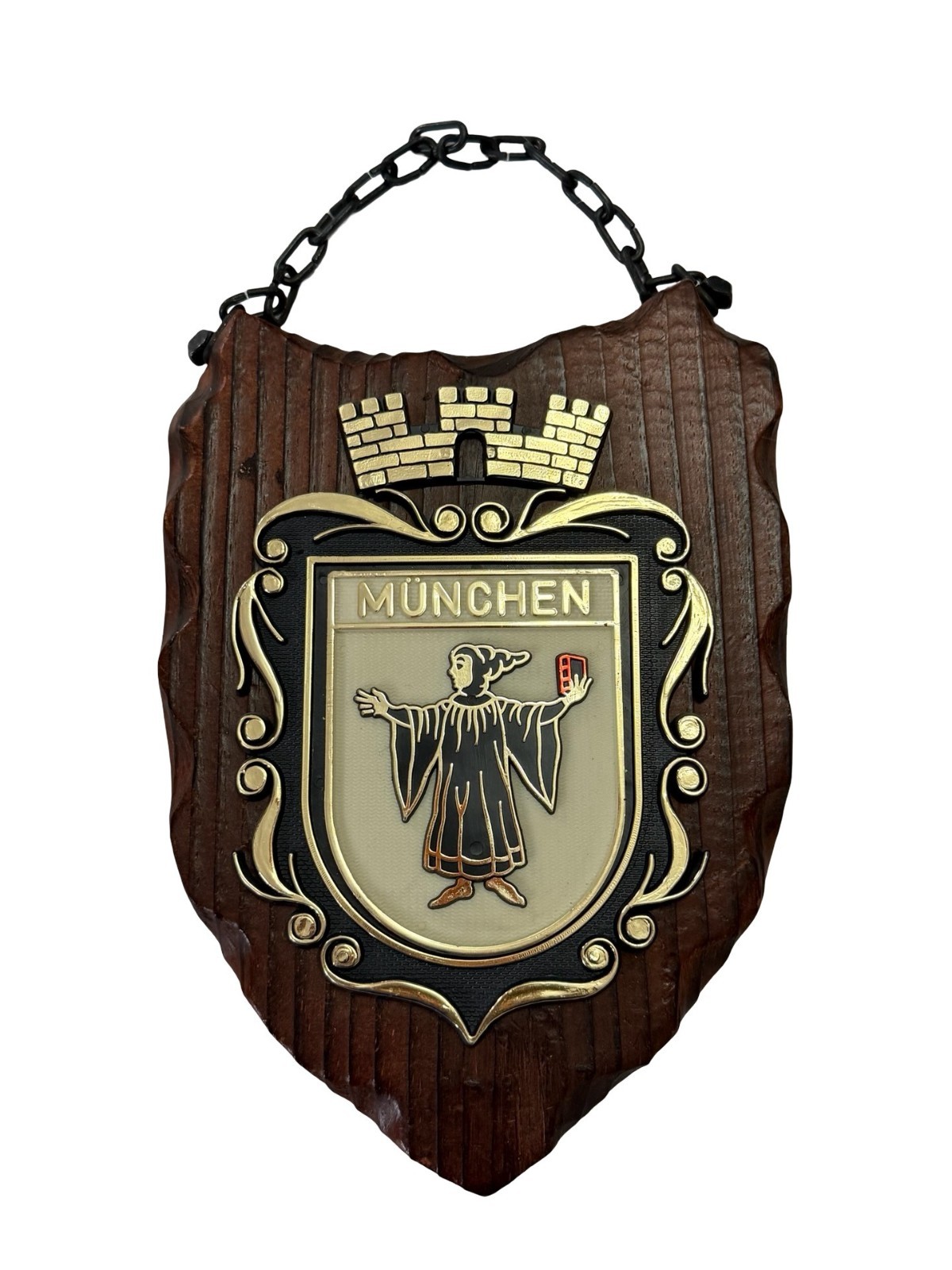 Vintage Munich München Germany Coat of Arms Wooden Wall Plaque Souvenir Vintage Munich München Germany Coat of Arms Wooden Wall Plaque Souvenir
