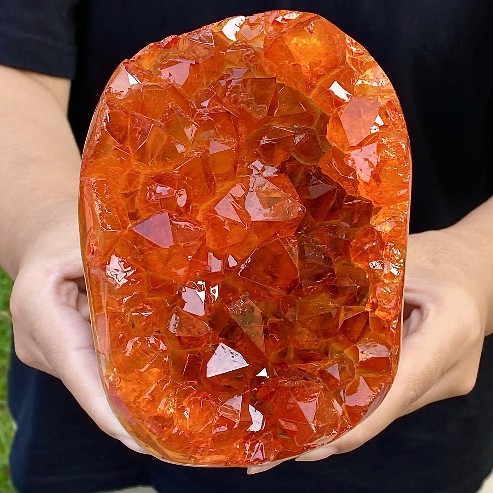 4.25LB Natural Super beautiful yellow crystal cave quartz crystal mineral collec