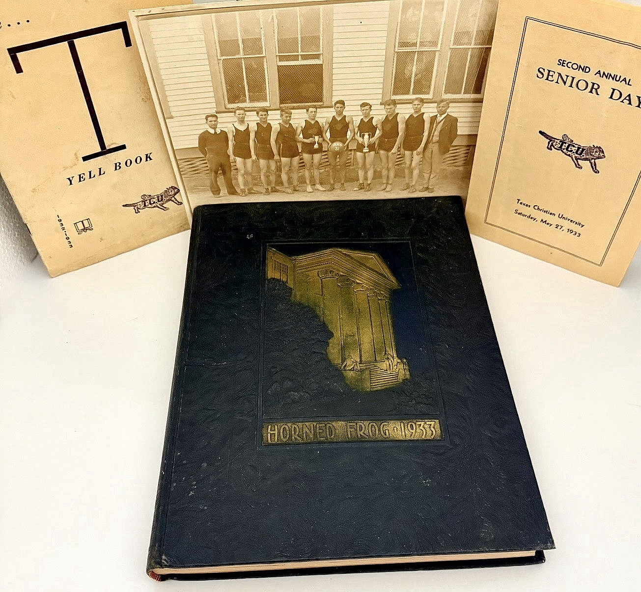 1933 TCU Horned Frog Yearbook Texas Christian University, Autographs + Programs 1933 TCU Horned Frog Yearbook Texas Christian University, Autographs + Programs