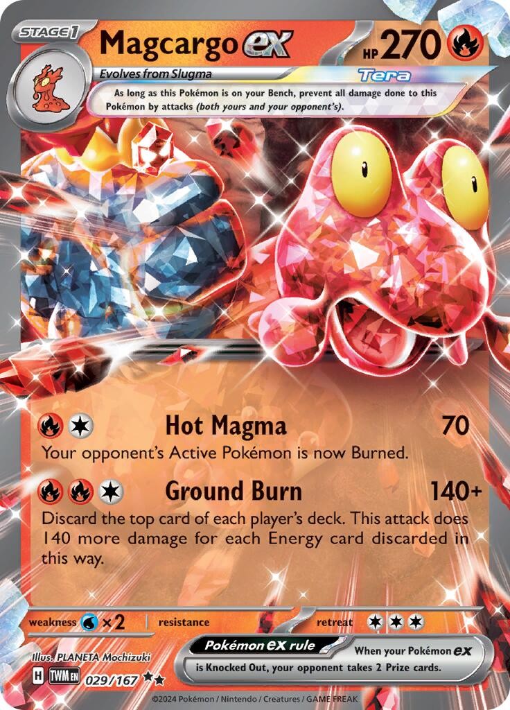 Magcargo ex Holofoil TWM 029/167 RR NM