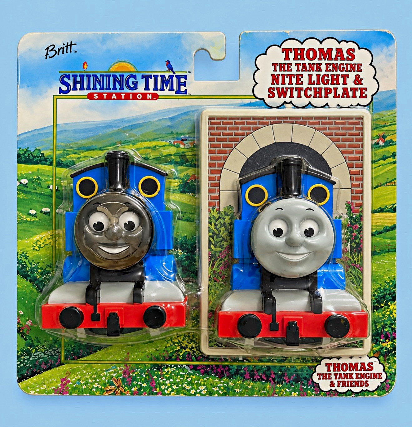 Vintage Thomas the Tank Engine Shining Time Station Night Light & Switchplate