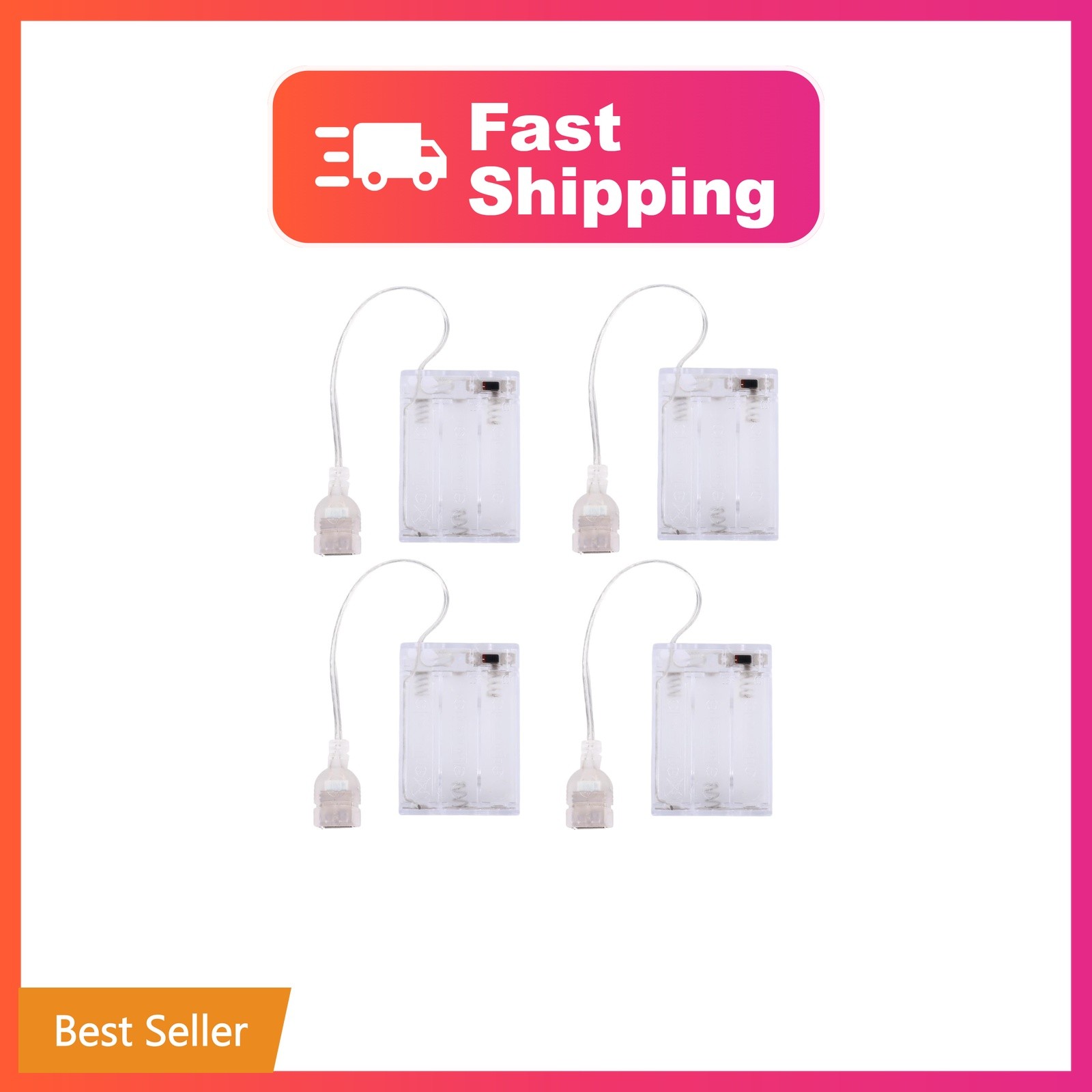 4pcs Battery Pack for 5V LED Neon Signs | Transparent USB Neon Light Battery ... 4pcs Battery Pack for 5V LED Neon Signs | Transparent USB Neon Light Battery ...