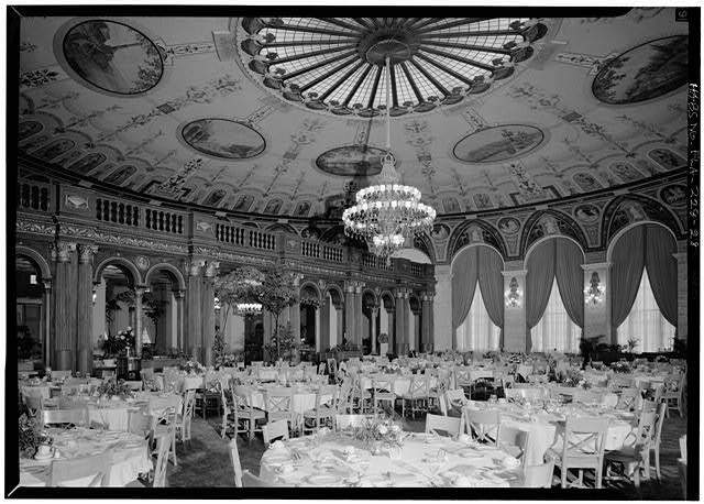 Photo:Palm Beach Florida The Breakers Hotel Rotunda Dining Room 1920s