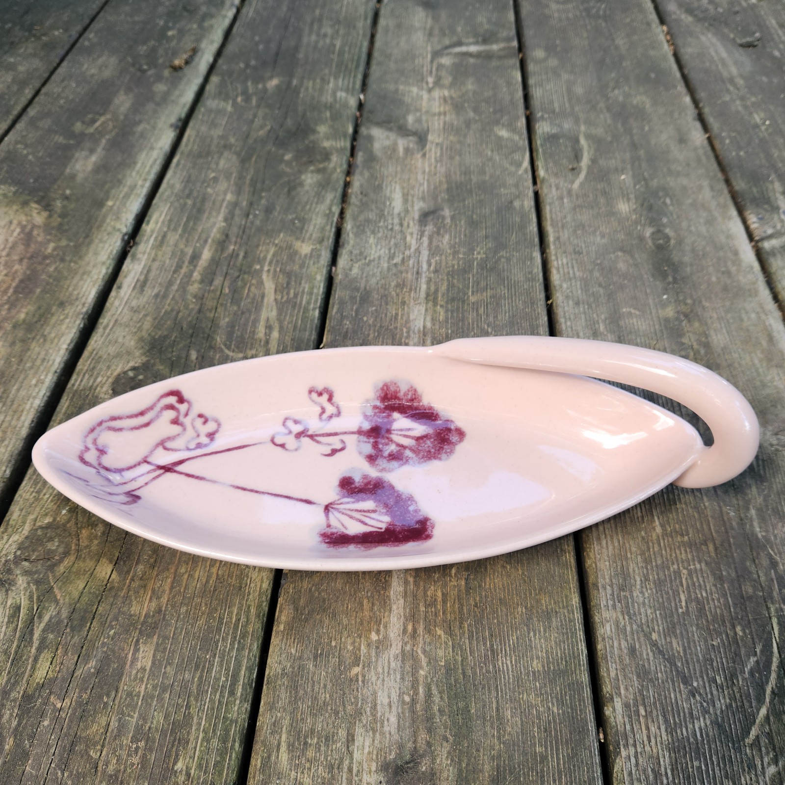 Vintage Winfield Pottery Rare Trinket Candy Dish Pink \