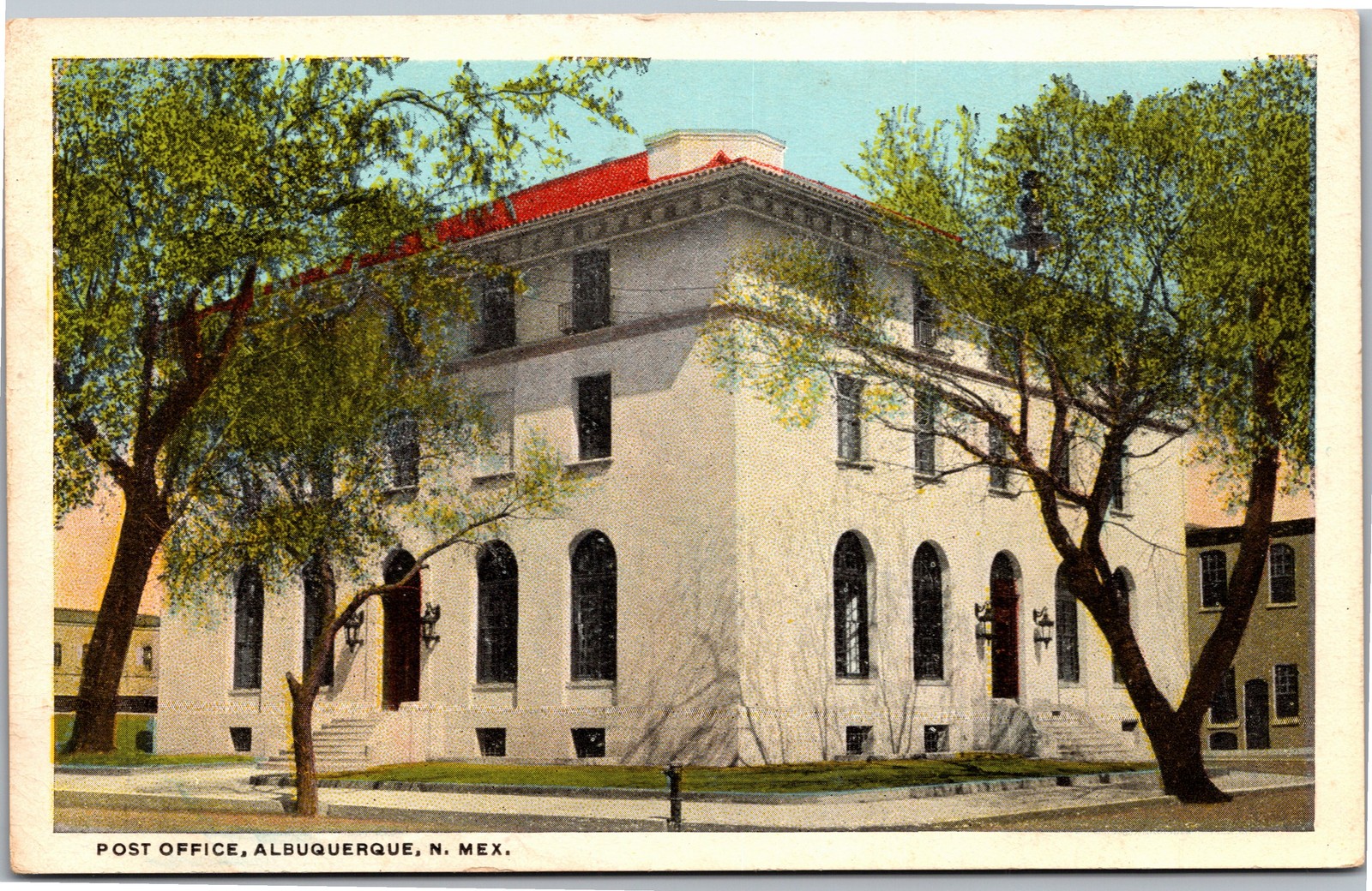 Postcard NM Albuquerque Post Office