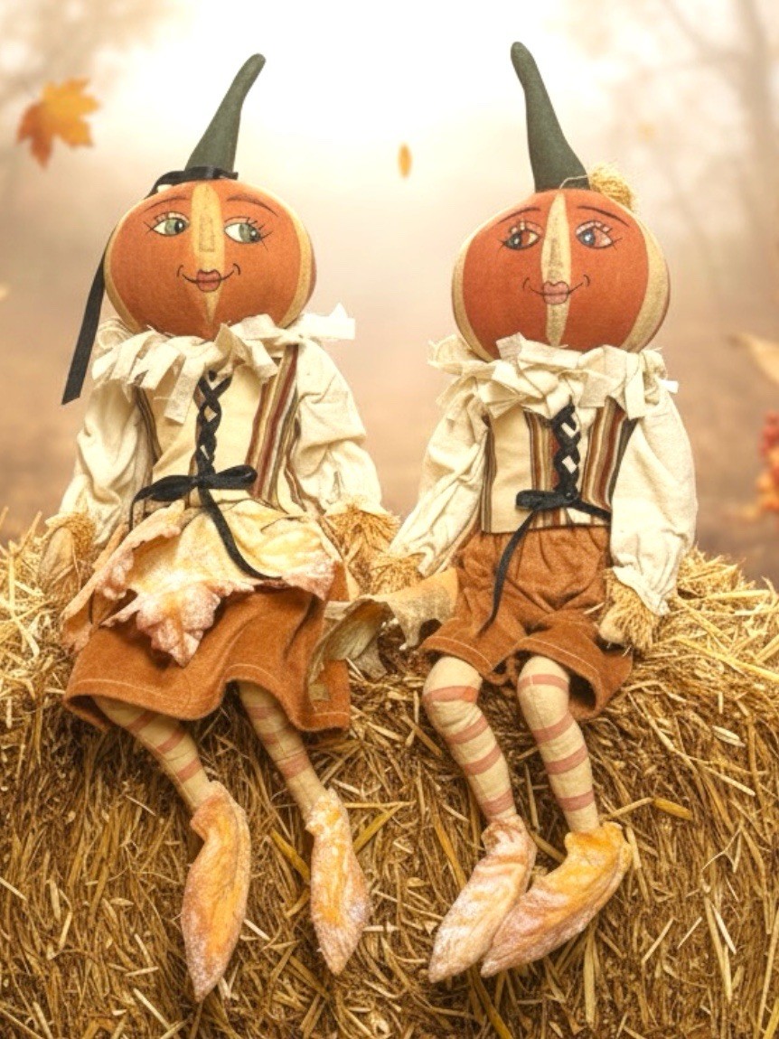 Vintage Joe Spencer Gathered Traditions Pumpkin Leaves 14\