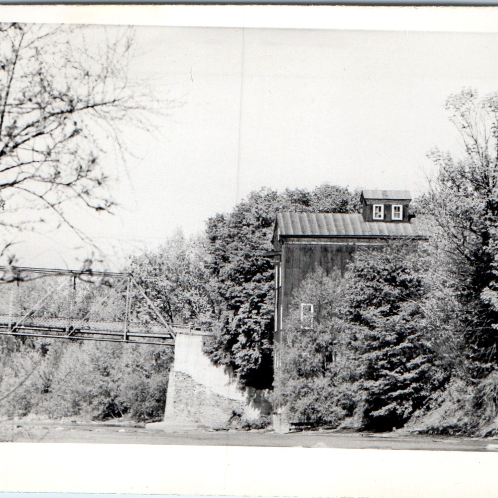 c1960s Neshanic Station, NJ Lane Grist Mill Raritan River Truss Bridge Photo 5 c1960s Neshanic Station, NJ Lane Grist Mill Raritan River Truss Bridge Photo 5