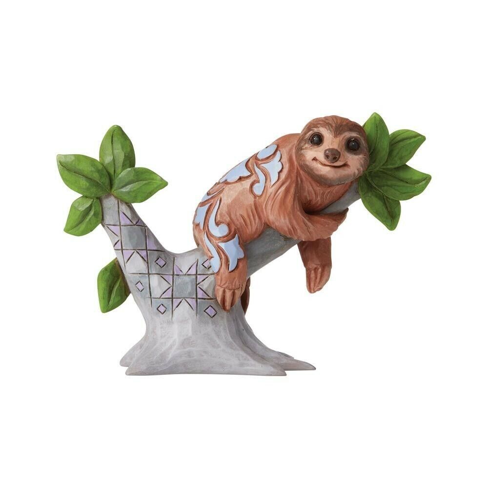 Enesco Jim Shore Heartwood Creek - Mini Sloth Hanging on Tree Figurine