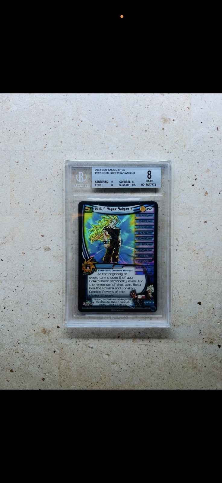 Dbz Dragon Ball Z Buu Saga Limited bgs 8 Goku ss3 Super Saiyan 3 UR full foil Dbz Dragon Ball Z Buu Saga Limited bgs 8 Goku ss3 Super Saiyan 3 UR full foil