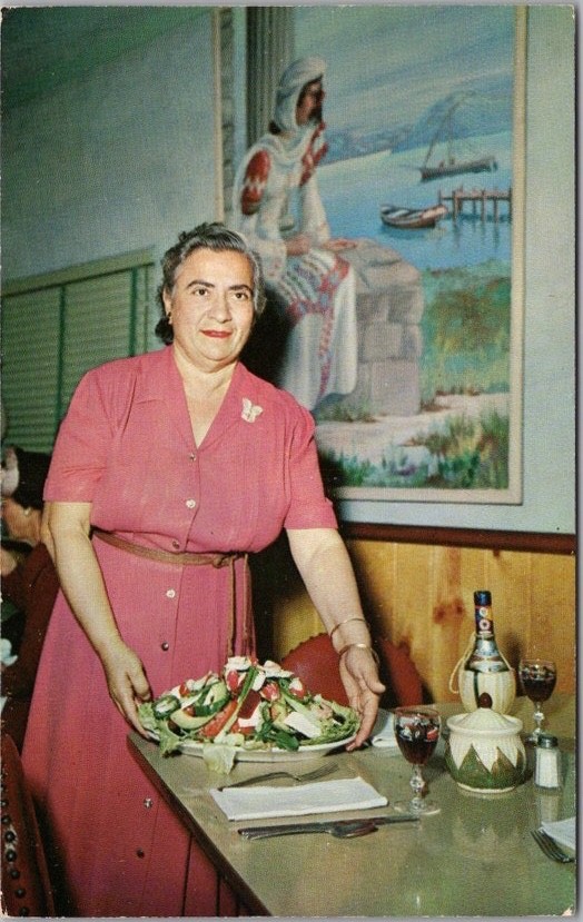 c1951 Tarpon Springs, Florida Postcard LOUIS PAPPAS\' RESTAURANT \