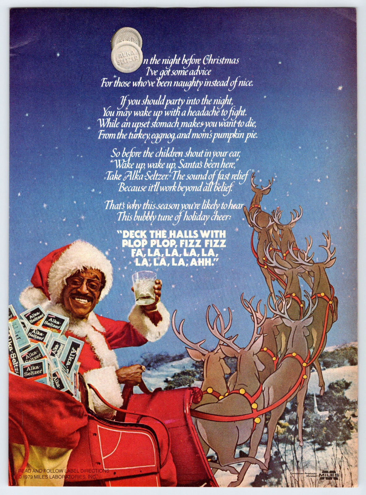 1979 SAMMY DAVIS JR. ALKA-SELTZER Vintage 8\