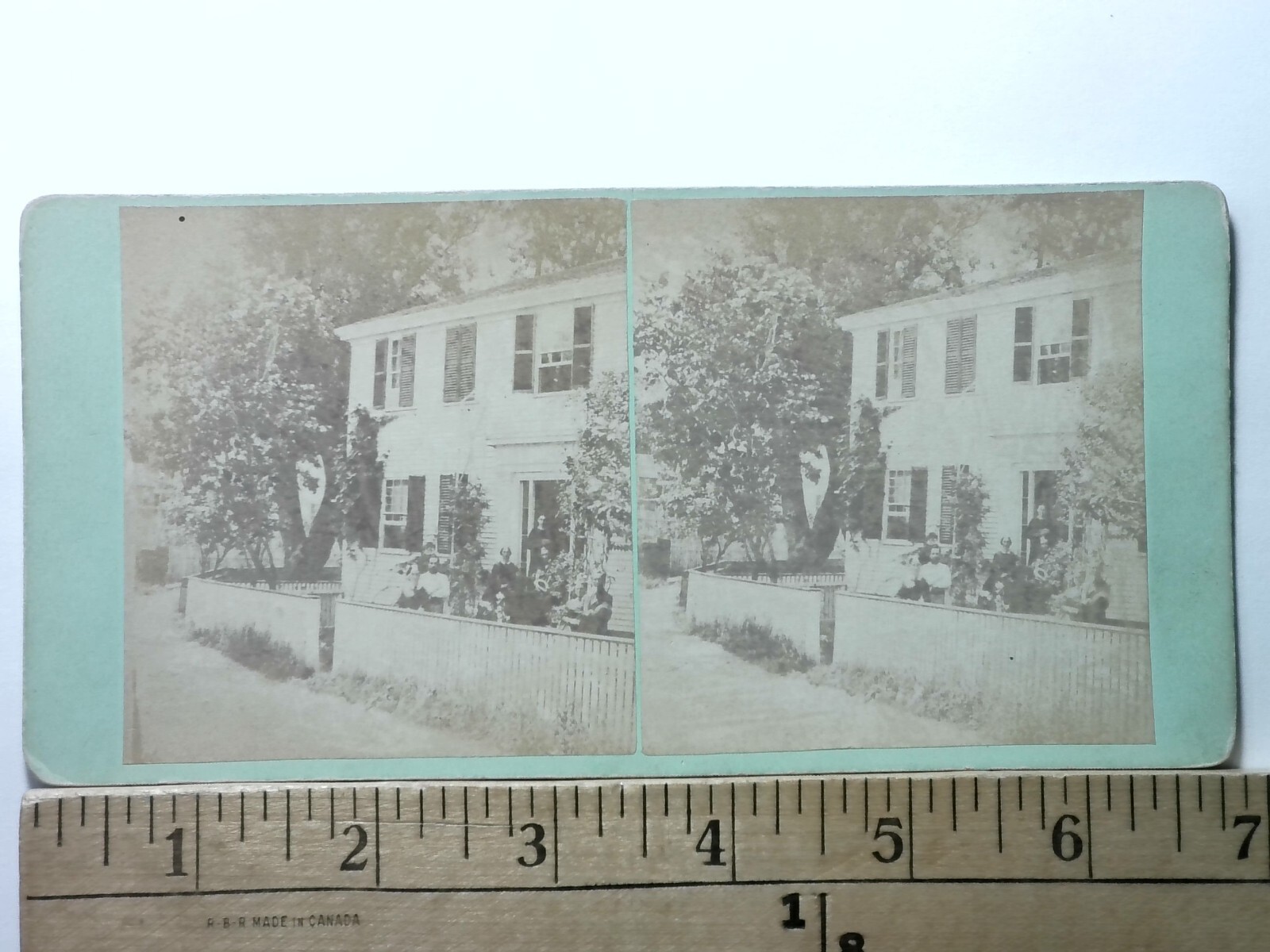 Provincetown MA House People Stereoview Nickerson Photographer c1870s