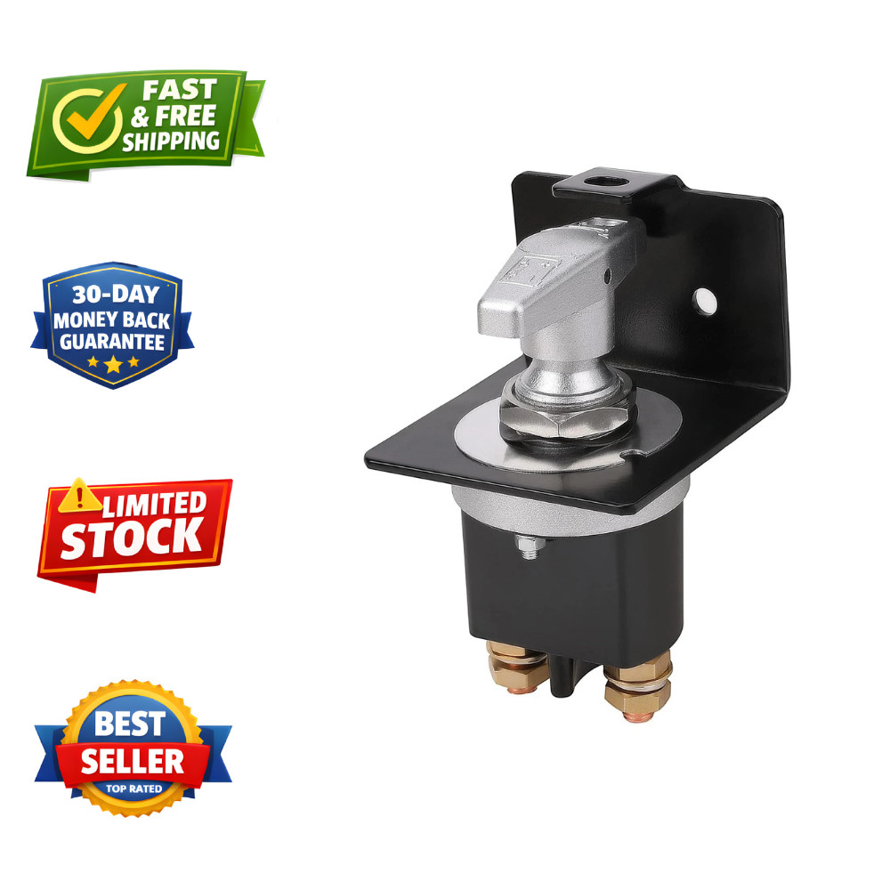 500A High Current 12V-36V Battery Cut Off Switch with Lock-Out Plate, Replace 20 500A High Current 12V-36V Battery Cut Off Switch with Lock-Out Plate, Replace 20