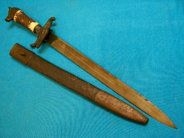 RARE ANTIQUE GERMANY STAG KNIFE FORESTRY WILD BOAR HUNTING SWORD VINTAGE BIRDS RARE ANTIQUE GERMANY STAG KNIFE FORESTRY WILD BOAR HUNTING SWORD VINTAGE BIRDS