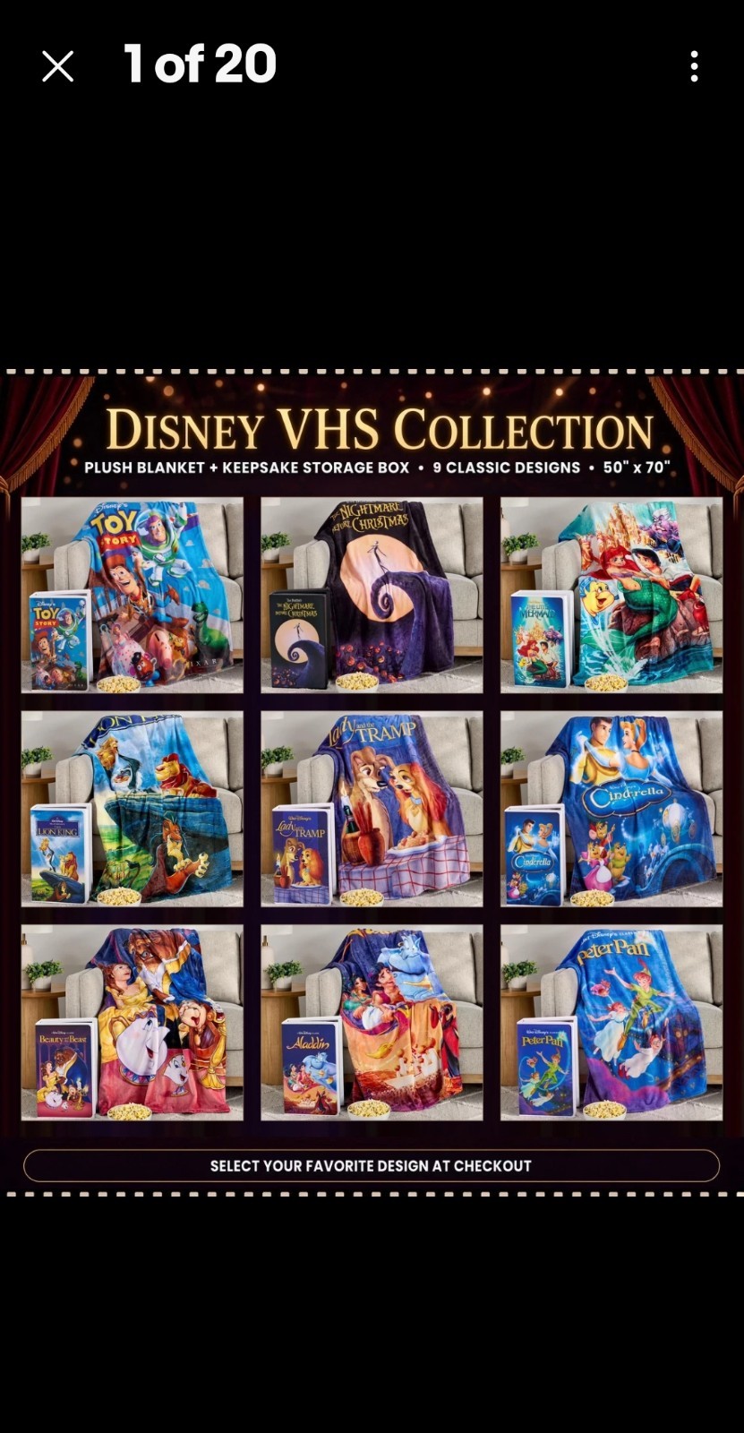 Viral Disney Classic Cinderella VHS Boxed Plush Throw Blanket Christmas Gift Viral Disney Classic Cinderella VHS Boxed Plush Throw Blanket Christmas Gift