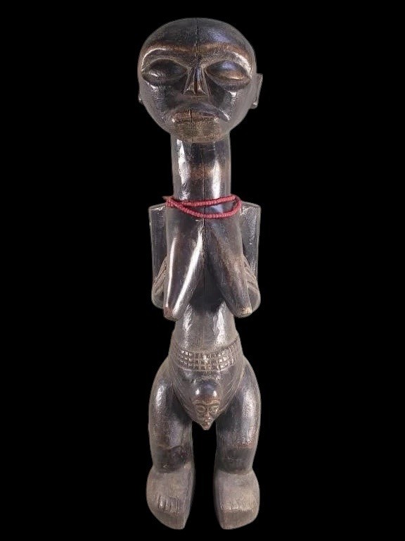 Luluwa Bena Lulua Kneeling Fertility Figure DRC Congo African Tribal Art