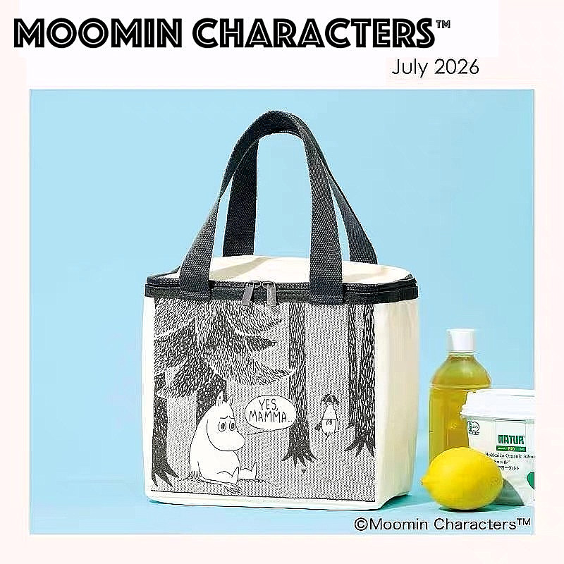 MOOMIN Characters Cooler Tote Bag Japan 2026 Thermal Insulated Bento Lunch Bag