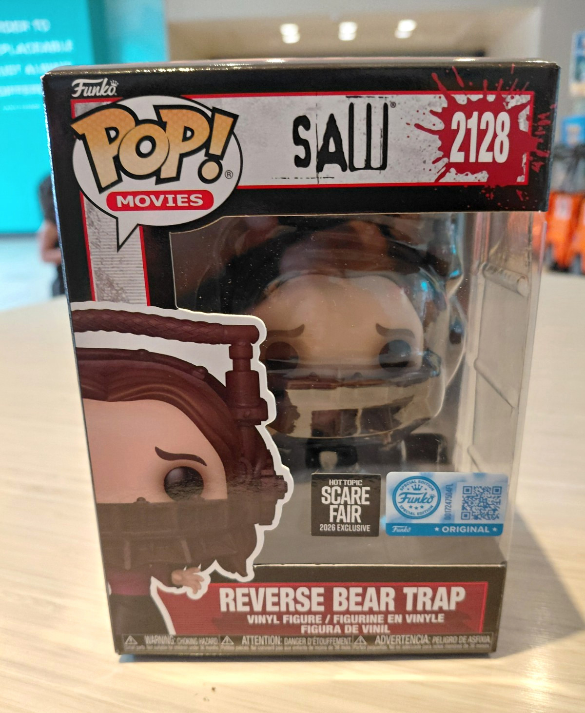 Funko Pop Movies Saw Reverse Bear Trap #2128 Hot Topic Scare Fair Excl 2026