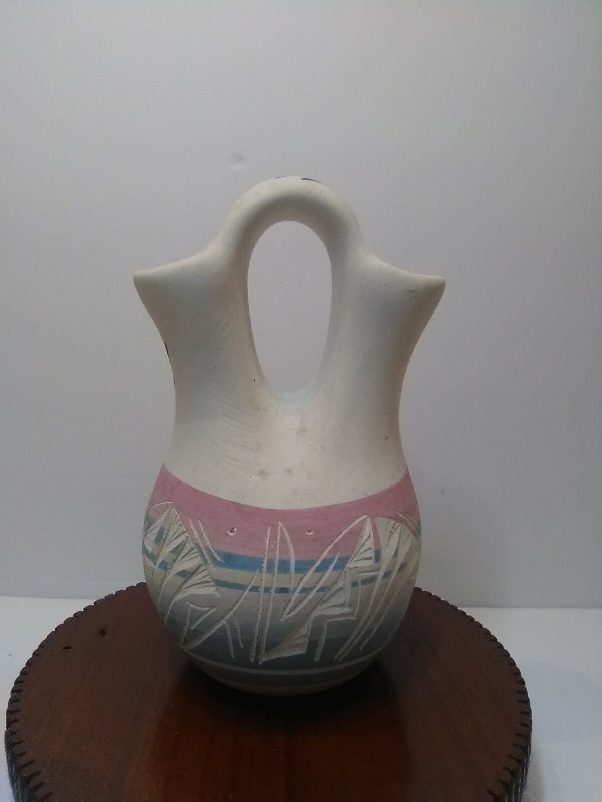 Vase Pottery Planter Wedding Art Deco Navajo Indian Handmade signed 