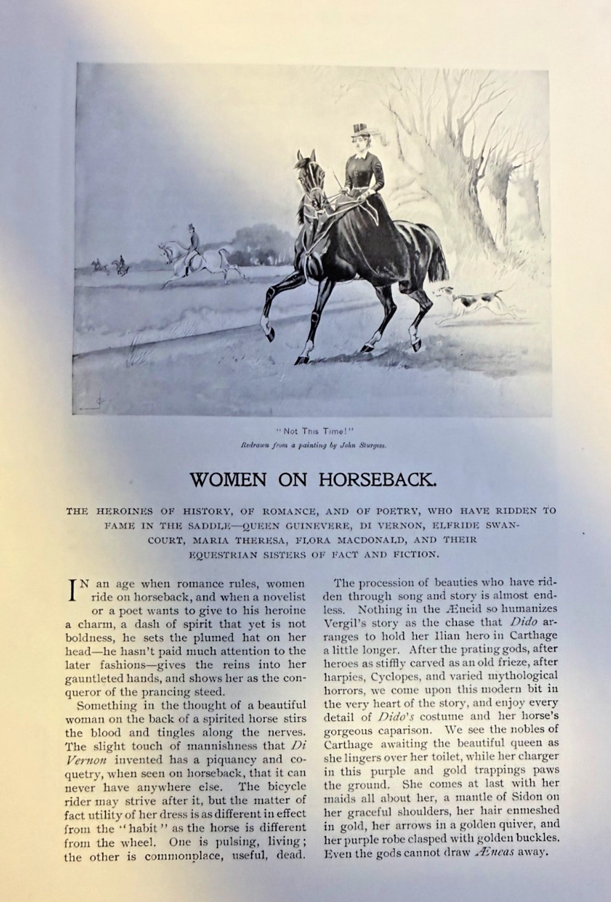 1896 Horses Women on Horseback illustrated