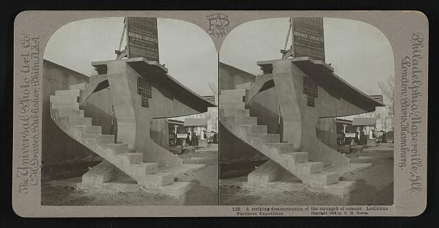 Louisiana Purchase Exposition St Louis MO 1904 Cement Strength Demonstration