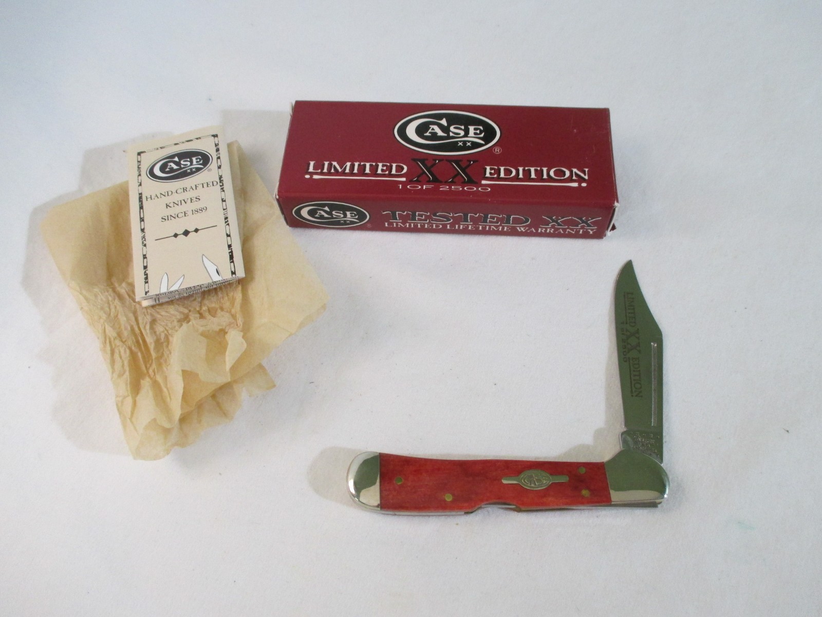 Case XX 2000 Limited Edition Red Mini Copperlock 61749 L SS, Item 07976