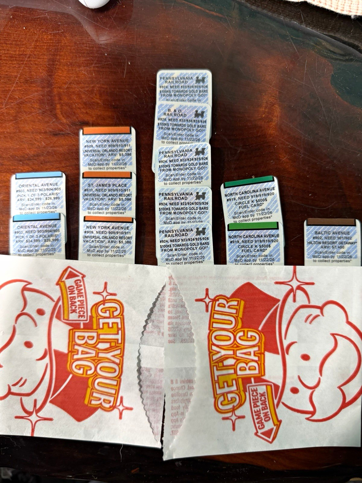 McDonald’s monopoly 2026 pieces