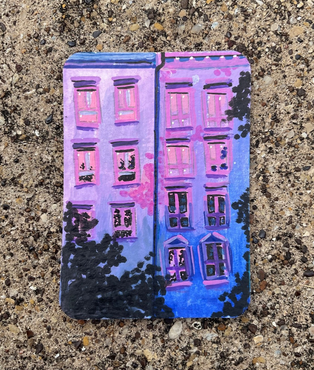 ACEO Art Card PRINT of Hand Painted & Signed Acrylic Original 3.5inx2.5in