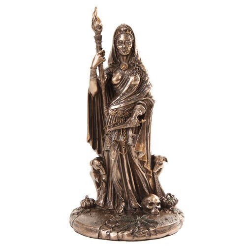 Greek Goddess Hecate Sculpture Athenian Patroness of Crossroads, Witchcraft,...