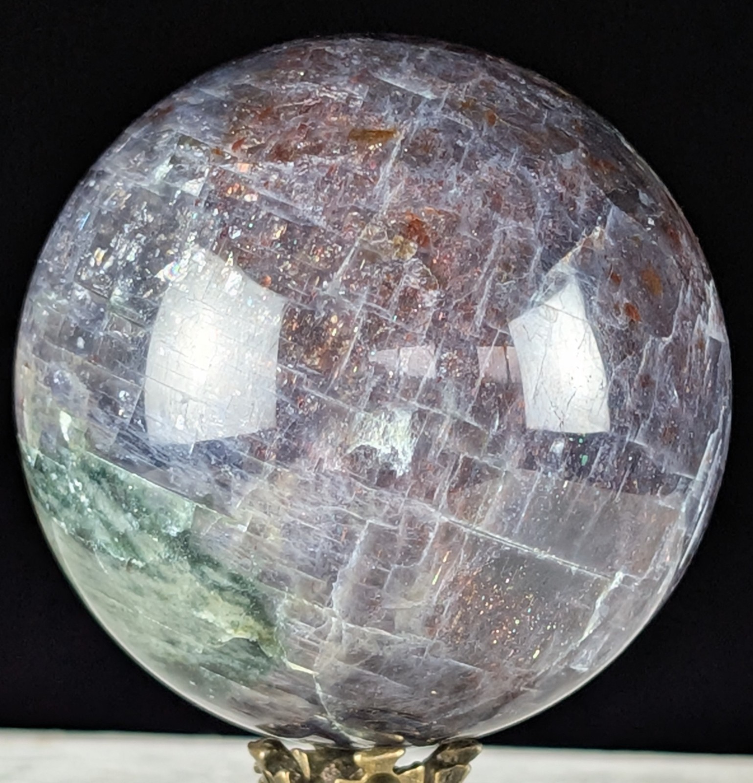 Iolite Cordierite Crystal Sphere Gemstone Ball Globe Healing