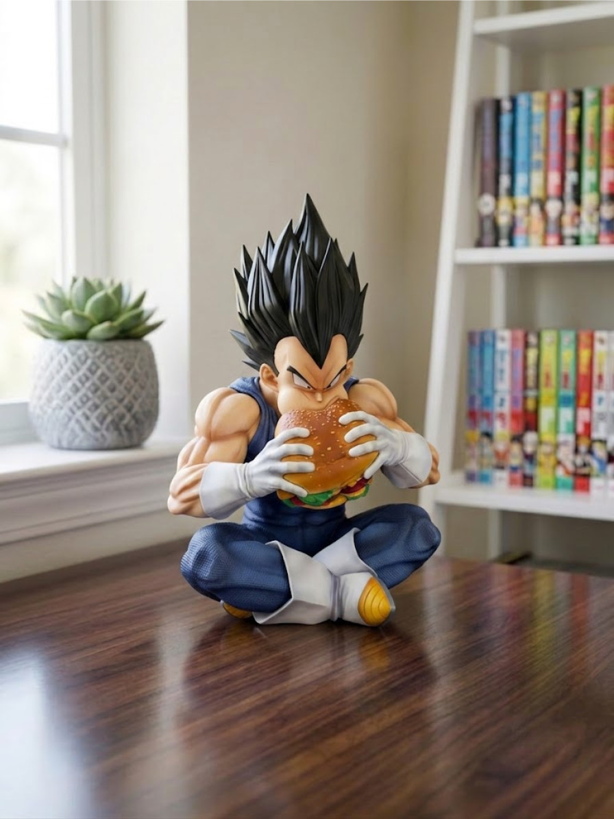 Vegeta Eating Burger Dragon Ball Z Collectible Figure